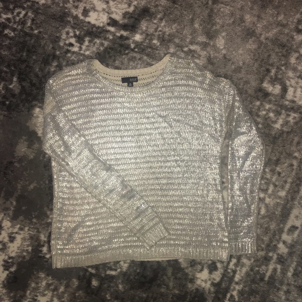 Silver shine sweater